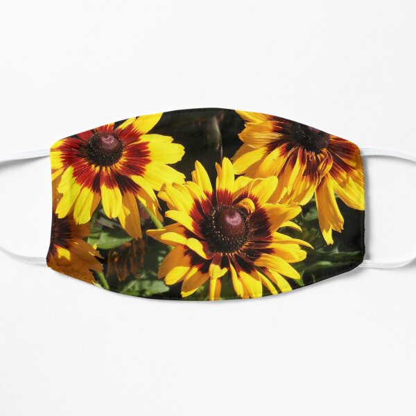 YELLOW AND RED SUNFLOWERS, SEEDS AND PETALS Mask