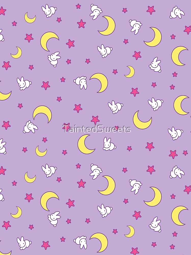 "Usagi Blanket Sailor Moon Crescent Moon and Bunny Pattern" Scarf
