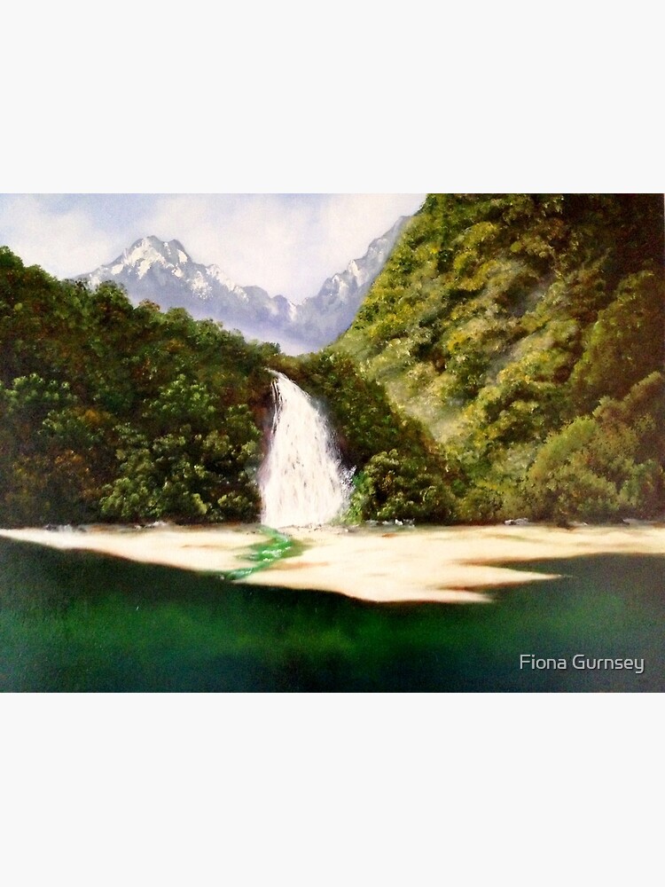 Thumbnail 3 of 3, Art Print, Bowen Falls Milford designed and sold by fionagurnsey.