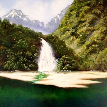 Artwork thumbnail, Bowen Falls Milford by Fiona Gurnsey