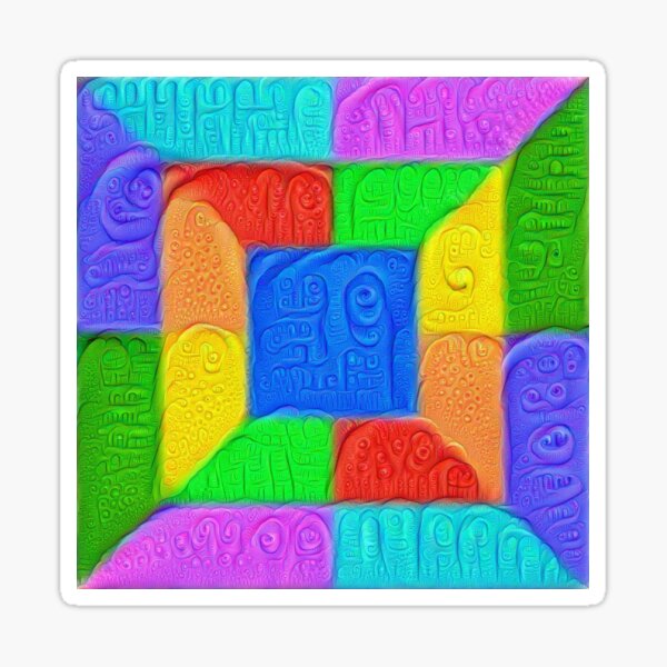 Item preview, DeepDream Color Squares Visual Areas color designed and sold by blackhalt.