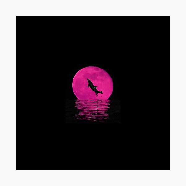 Artikel-Vorschau von  Delfin springt im Mond (pink), designt und verkauft von Doris Thomas.