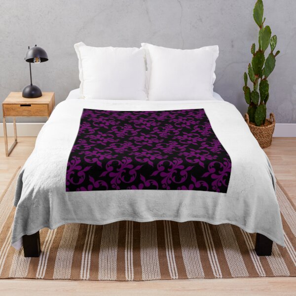 Item preview, Victorian Texture Purple Black designed and sold by Fan Service.
