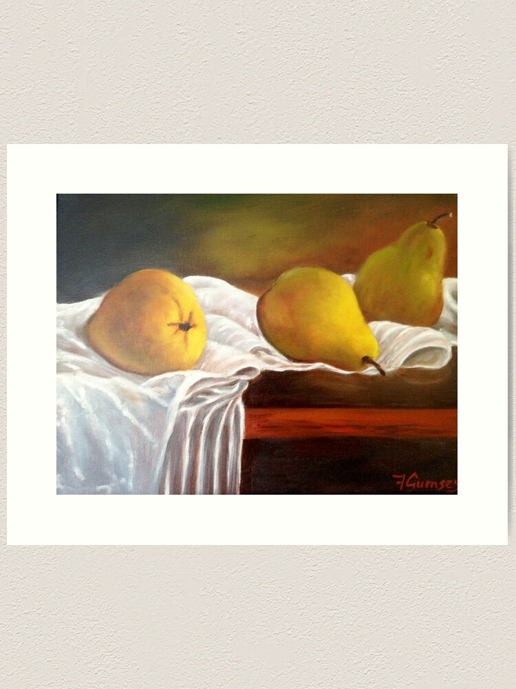 Thumbnail 1 of 3, Art Print, Pears on a summers day designed and sold by fionagurnsey.