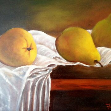 Artwork thumbnail, Pears on a summers day by Fiona Gurnsey
