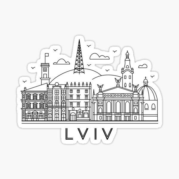  Lviv Print Black and White, Lviv Wall Art, Lviv Poster