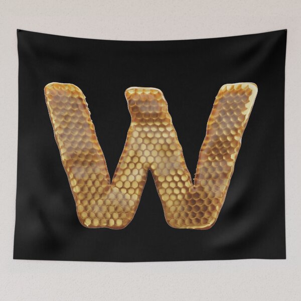 Item preview, W Letter 3d Honey Alphabet Font designed and sold by HelloFromAja.