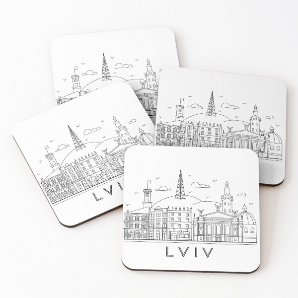 Item preview, Lviv line art designed and sold by Valentina Volotska.