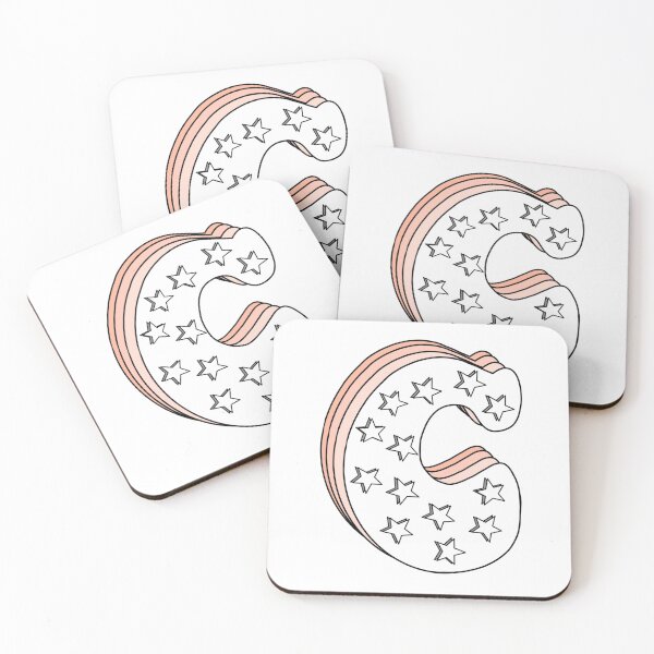 Artikelvorschau, Starry Retro Letter C Kleinbuchstaben entworfen und verkauft von allyyxoxo.