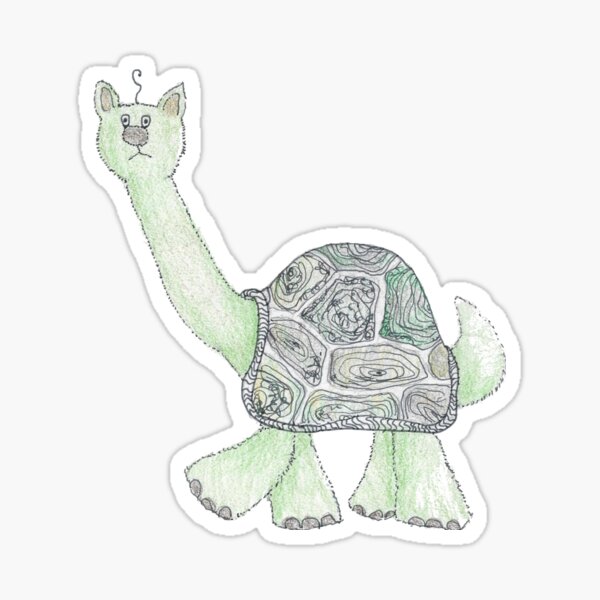 Fluffy Turtle Sticker