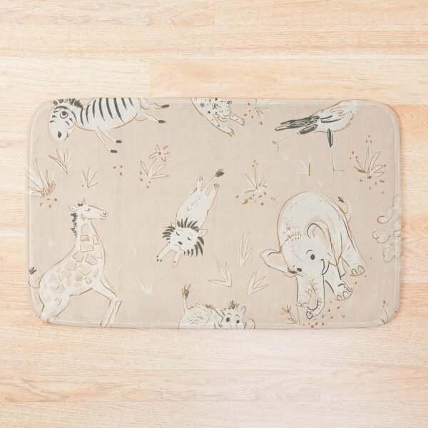 Safari Animals Bath Mat