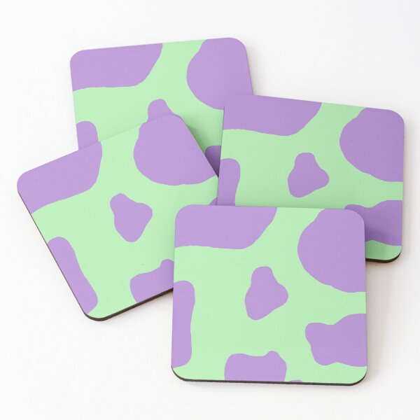 Item preview, purple and green cow print designed and sold by Ren Speiser.