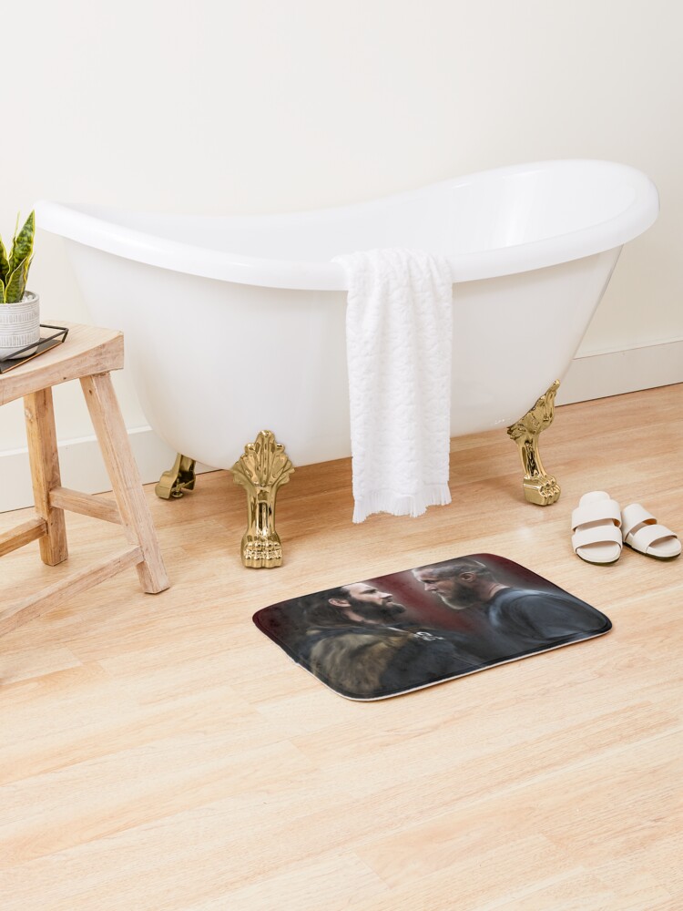 Thumbnail 2 of 6, Bath Mat, Rollo and Ragnar designed and sold by Xbalanque.