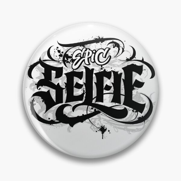 Item preview, 'Epic Selfie' Black Goth Grunge Tattoo Hand Lettering Calligraphy designed and sold by 26-Characters.