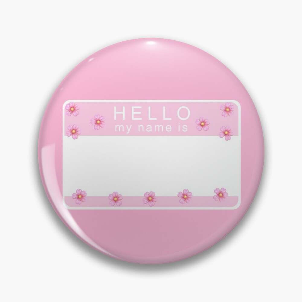 Trendy Pink Name Tag (VSCO style) Poster for Sale by sophloafstudios