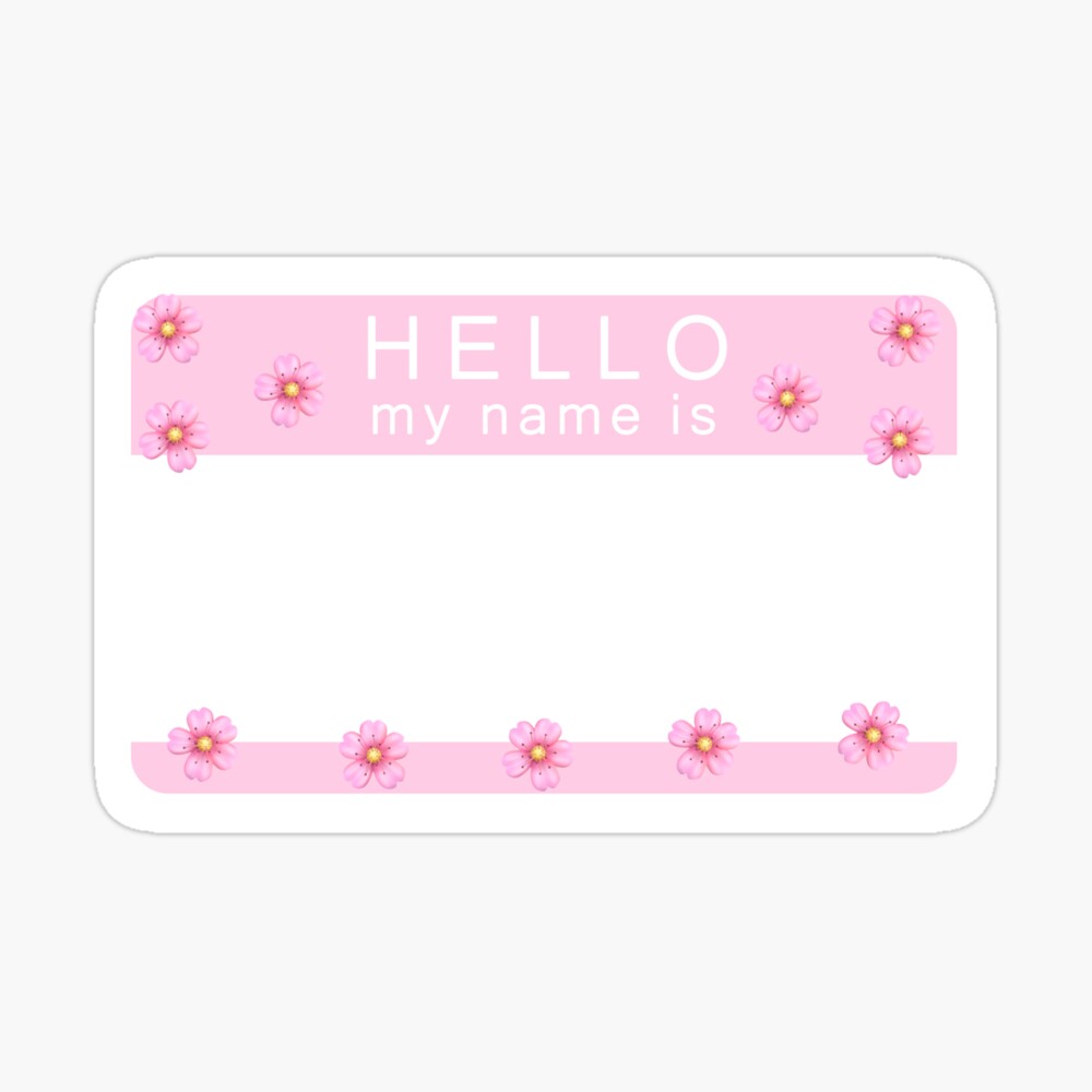Trendy Pink Name Tag (Vsco Style)