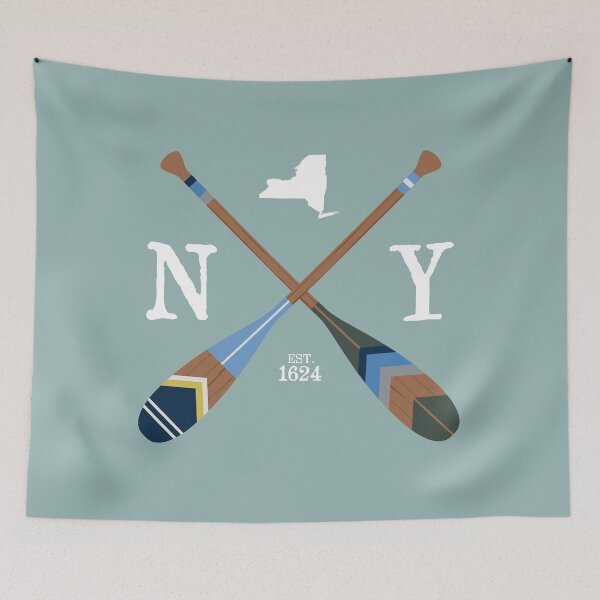 Item preview, Paddle NY, New York Lake Life Painted Oars designed and sold by GreatLakesLocal.
