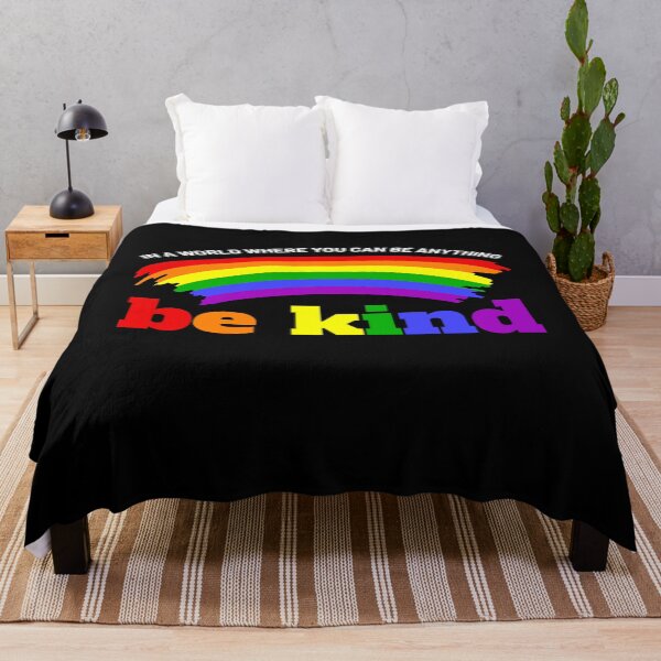 Item preview, In A World Where You Can Be Anything Be Kind LGBT Gay Lesbian Pride Parade Month Anti-Discrimination designed and sold by brightgift.