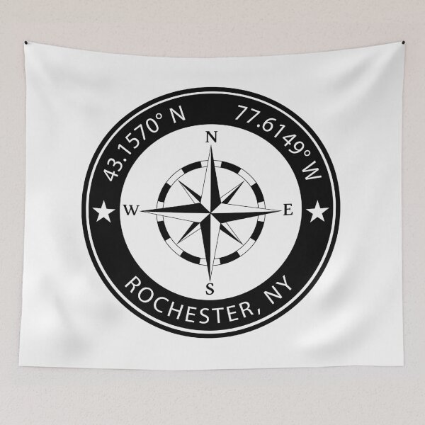 Item preview, Rochester, New York Geographical Coordinates designed and sold by TeeOhGraphics.