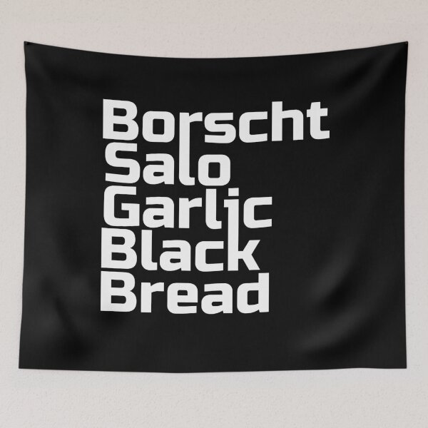 Item preview, Borscht Salo Garlic & Black Bread - Funny Sarcastic Ukrainian Food Gift designed and sold by r-silver.