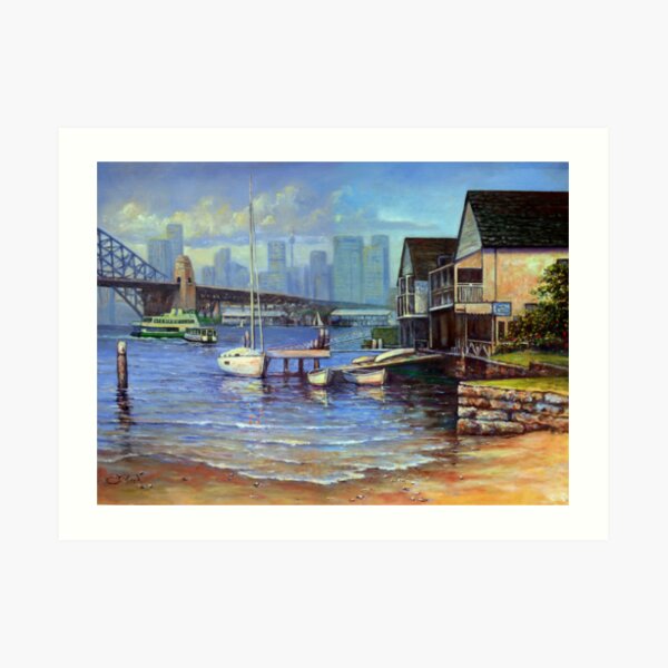 Lavender Bay Boathouse, Sydney Harbour Art Print