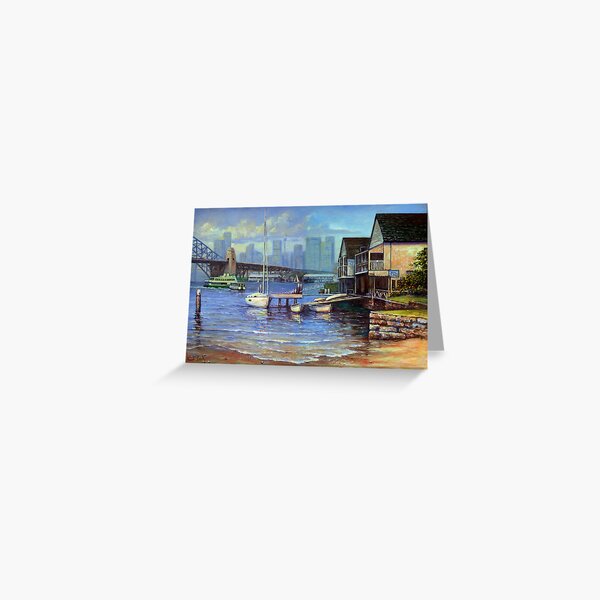 Lavender Bay Boathouse, Sydney Harbour Greeting Card