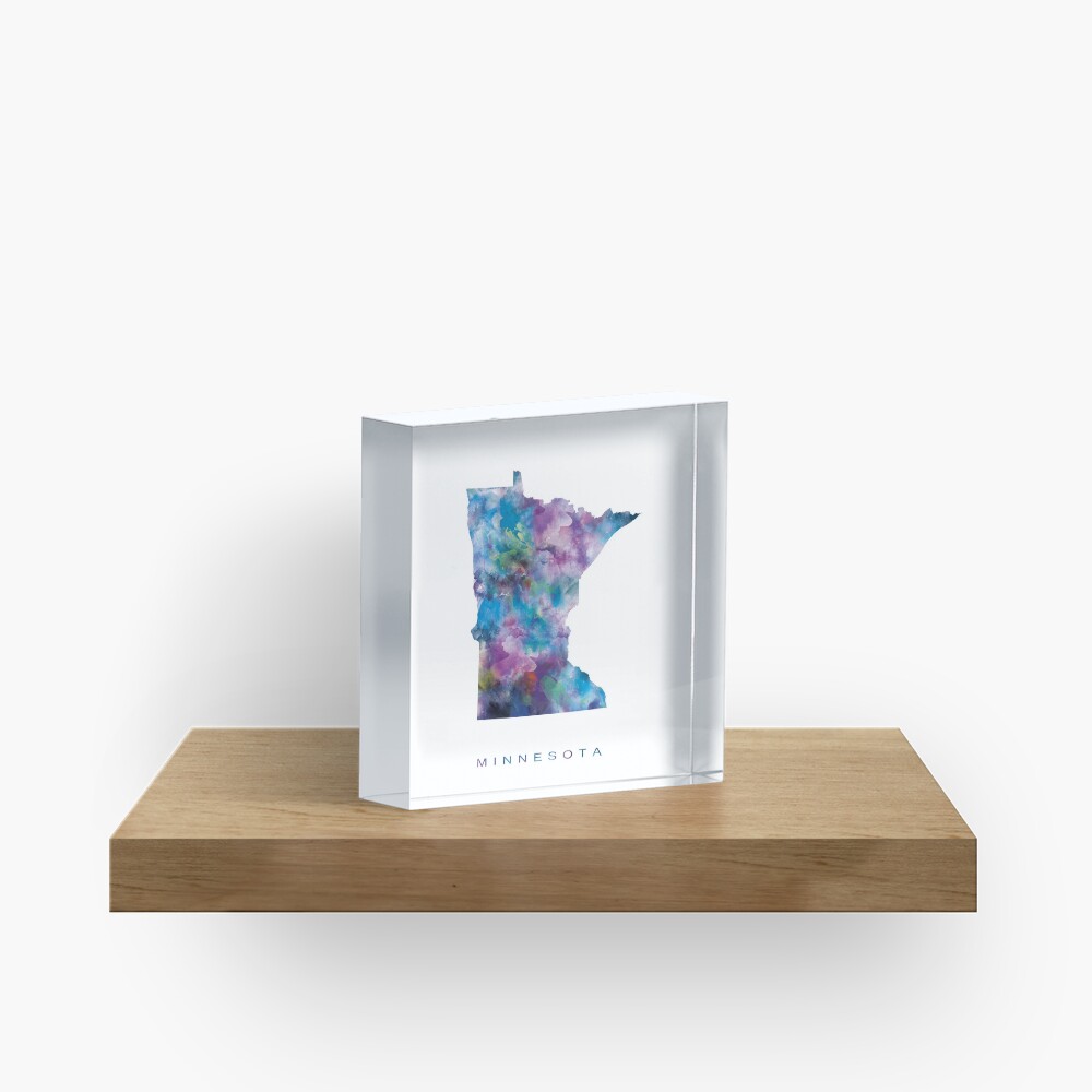 "Minnesota" Acrylic Block for Sale by MonnPrint Redbubble