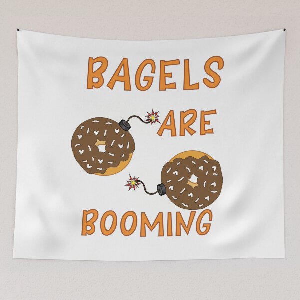 Item preview, bagels are booming designed and sold by YouHappyMyHappy.