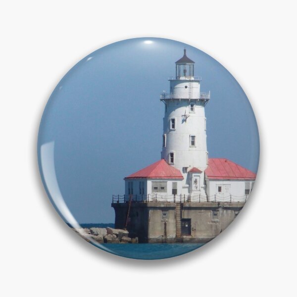 Item preview, Light house on Lake Michigan designed and sold by teamcycloptopus.
