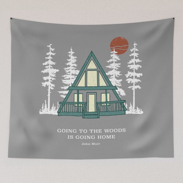 Item preview, Going to the Woods is Going Home A Frame Cabin designed and sold by GreatLakesLocal.