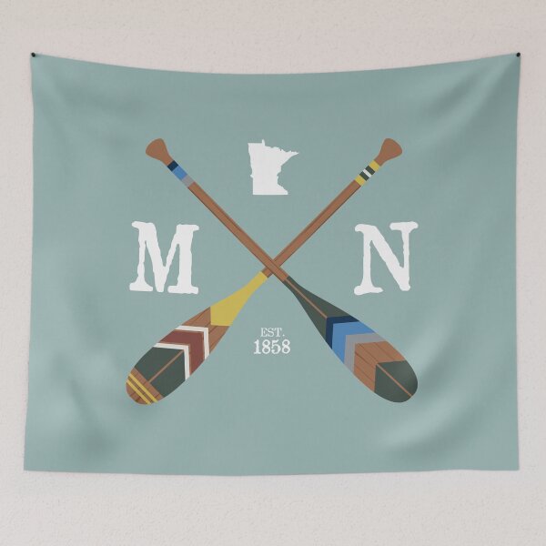 Item preview, Paddle MN,  Minnesota Lake Life Painted Oars designed and sold by GreatLakesLocal.