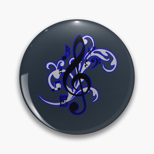 Item preview, cool music notes blue designed and sold by adin64.