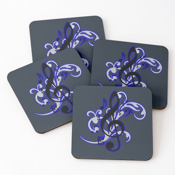 Item preview, cool music notes blue designed and sold by adin64.