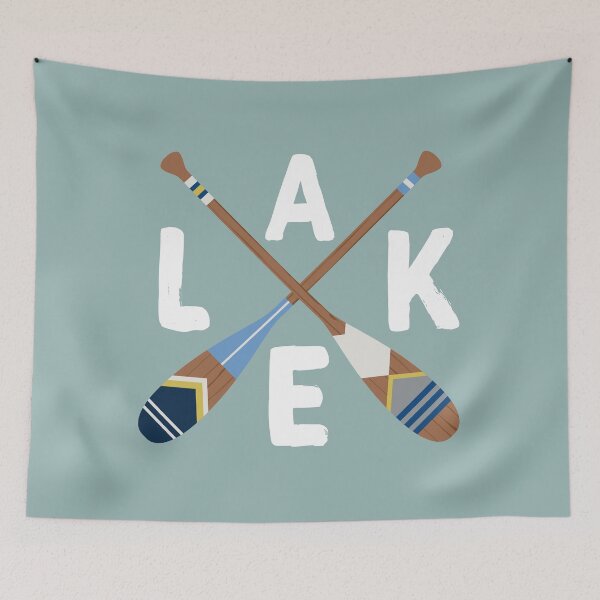 Item preview, LAKE Life Painted Paddle Oars designed and sold by GreatLakesLocal.