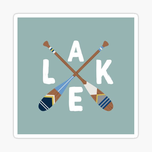 Item preview, LAKE Life Painted Paddle Oars designed and sold by GreatLakesLocal.