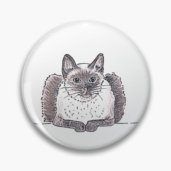 Item preview, Illustrated Sitting Siamese Kitty Cat  designed and sold by BusyBee Argentina.