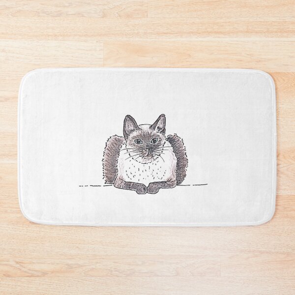 Item preview, Illustrated Sitting Siamese Kitty Cat designed and sold by BusyBee Argentina.
