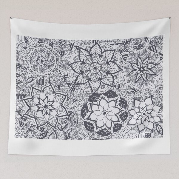 Item preview, Dark Grey Mandala Improvisation designed and sold by MarisaGoncalves.