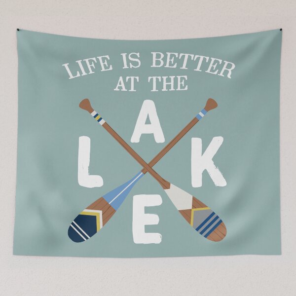 Item preview, Life Is Better At The LAKE Painted Paddles designed and sold by GreatLakesLocal.