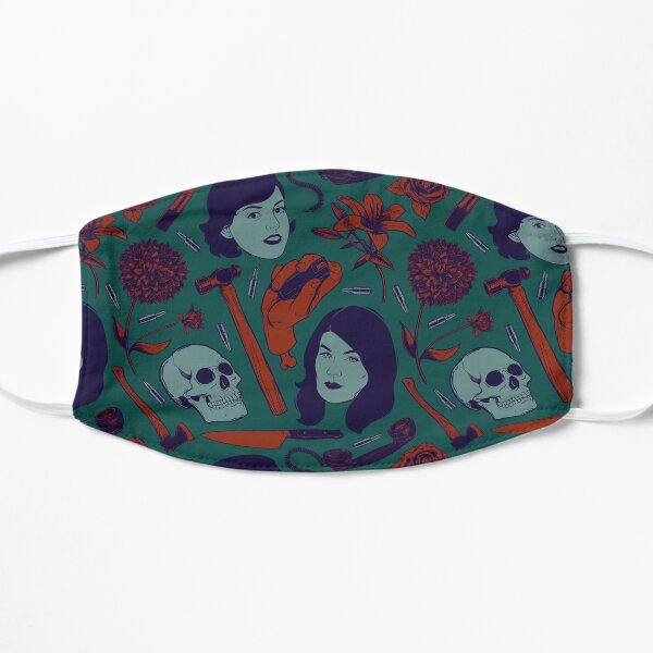 Vintage Color True Crime Pattern Flat Mask