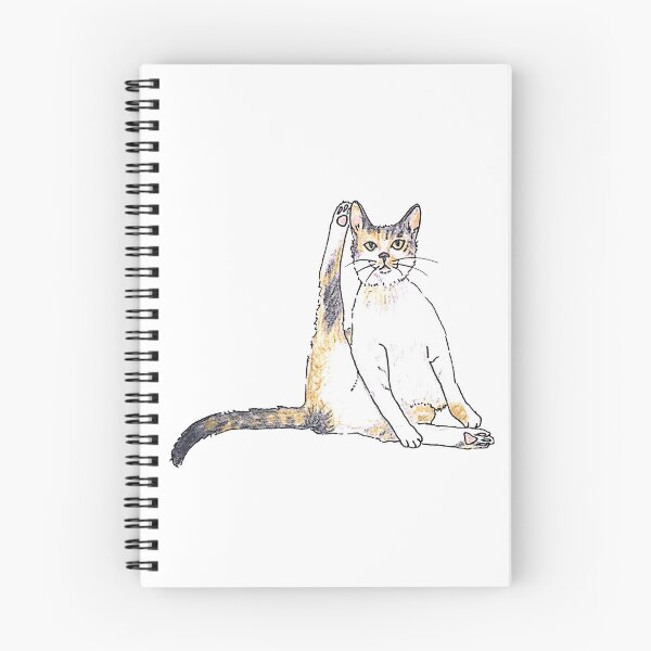 Item preview, Illustrated Sitting Short-hair Tri-color Tabby Kitty Cat  designed and sold by BusyBee Argentina.