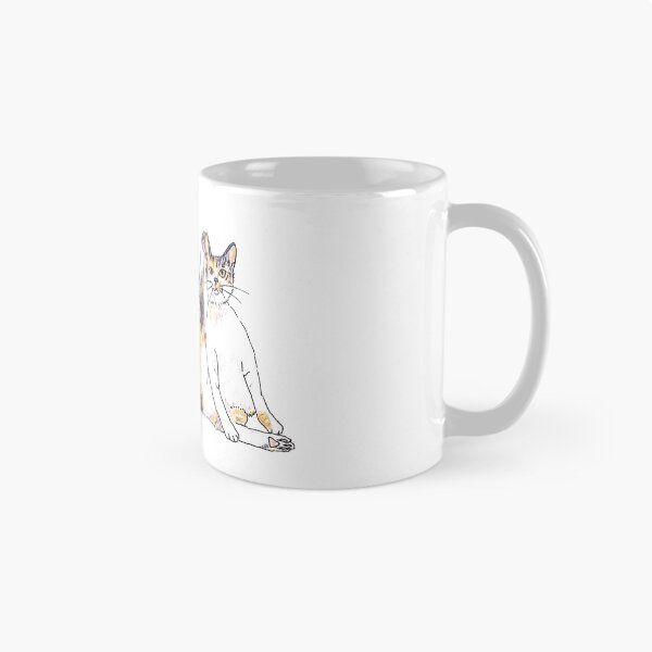 Item preview, Illustrated Sitting Short-hair Tri-color Tabby Kitty Cat  designed and sold by BusyBee Argentina.