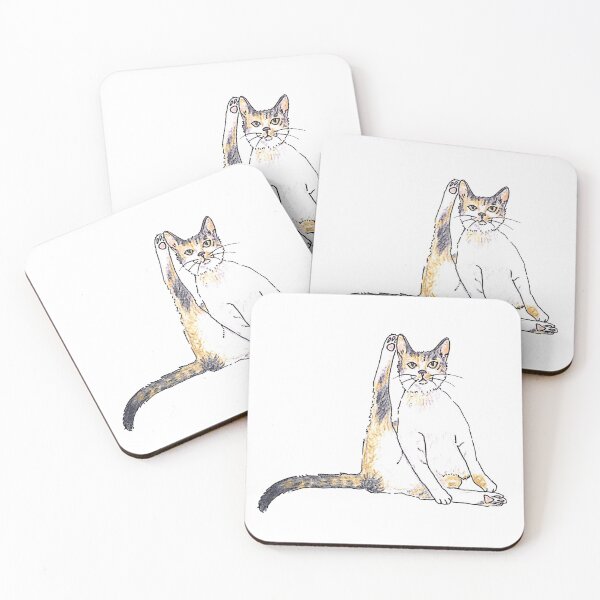 Item preview, Illustrated Sitting Short-hair Tri-color Tabby Kitty Cat  designed and sold by BusyBee Argentina.