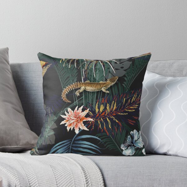 Item preview, Deep Tropical Flowers with Lizards designed and sold by alderblight.