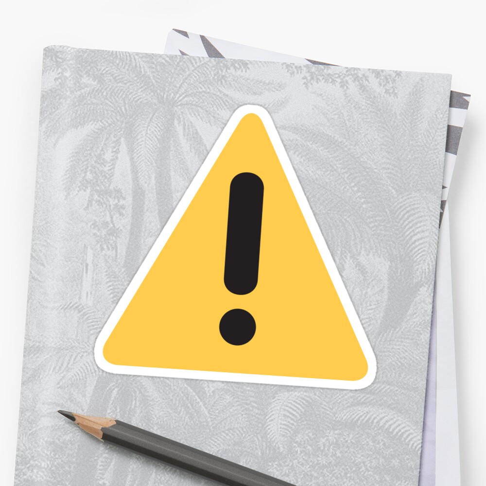  Warning sign  Emoji  Sticker  by Winkham Redbubble