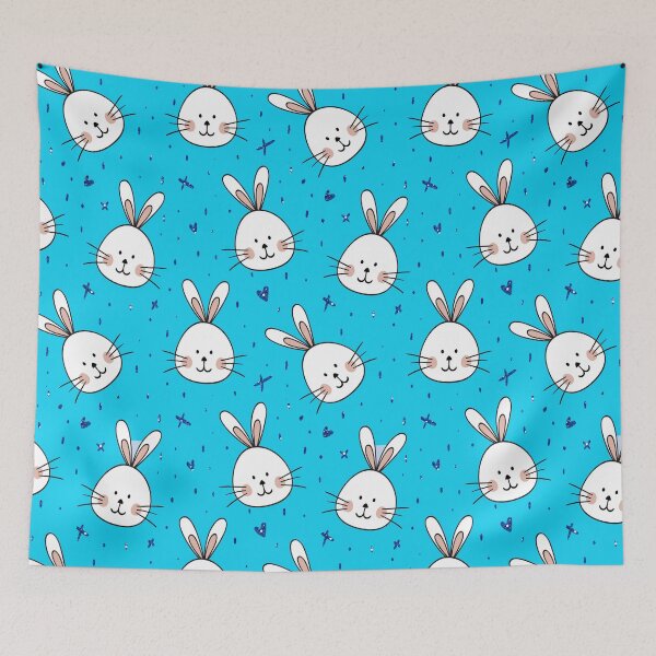 Item preview, blue rabbits designed and sold by poupoune.