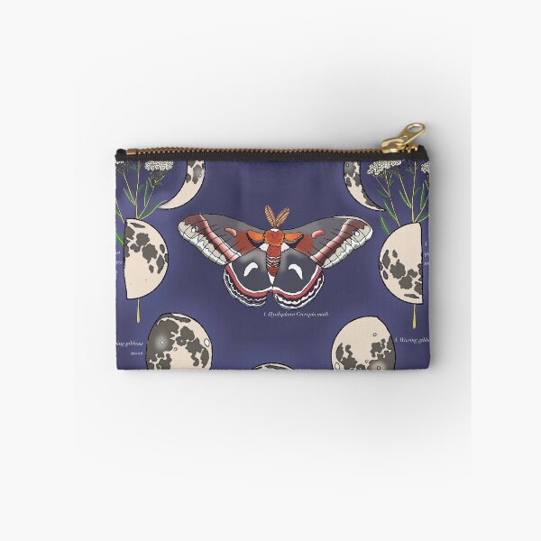 Item preview, Moth, yarrow and moon art print designed and sold by Oleander Schweiger.