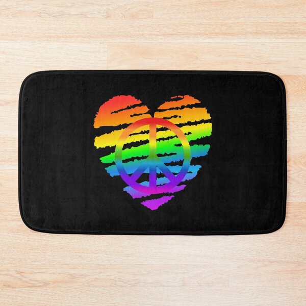 Artikelvorschau, Regenbogen-Friedenszeichenherz entworfen und verkauft von CoolDoodles.