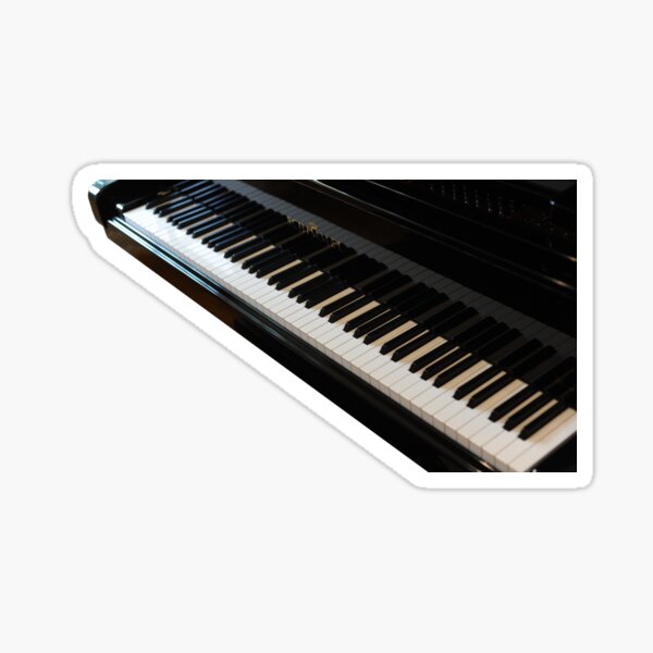 "piano keyboard black" Sticker for Sale by PlayingPiano | Redbubble