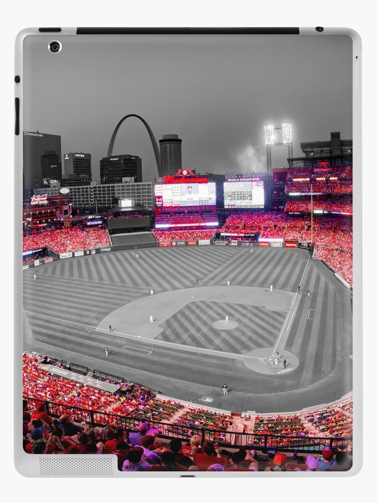 The St Louis Cardinals Clock in Busch Stadium black and white Photos